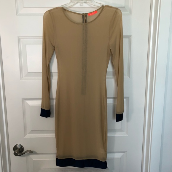 Navy Blue Swimsuit with  Long sleeve mesh coverup. - Picture 3 of 8